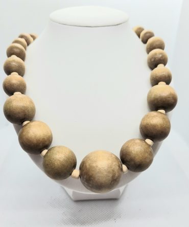 Large wooden bead necklace