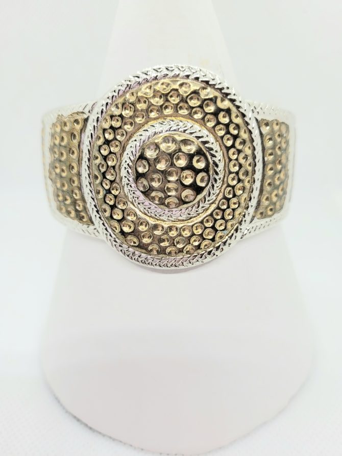 Large gold circle bangle