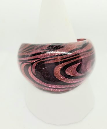 Black pink large bangle