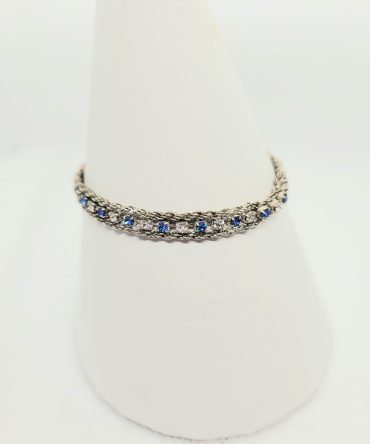 Blue white crystal bracelet