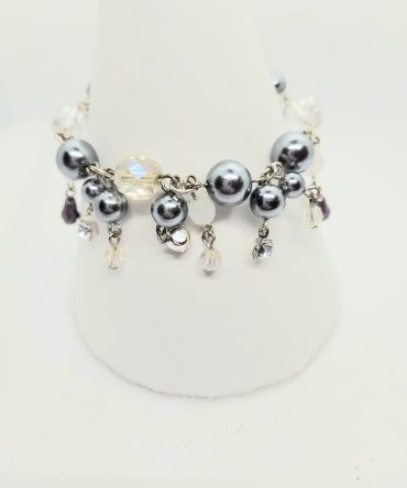Grey multi bead bracelet