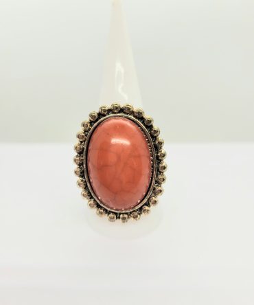 Gold orange ring vintage