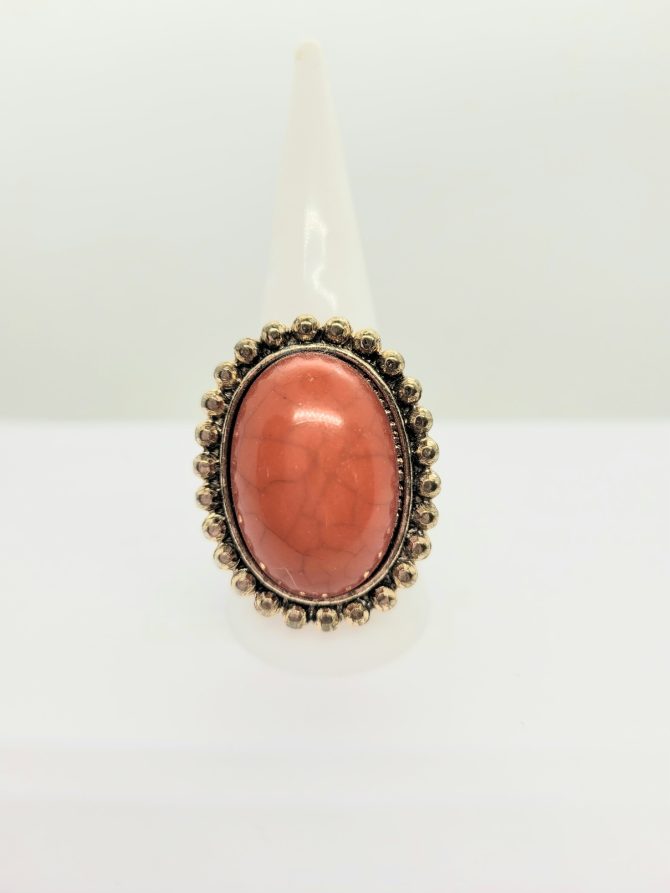 Gold orange ring vintage