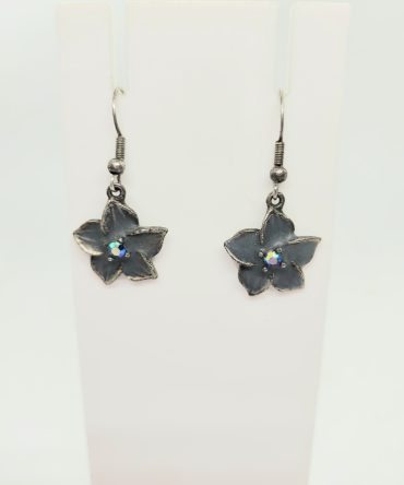 Blue flower earrings vintage