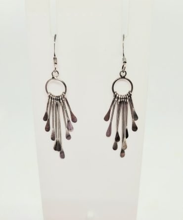Silver drop earrings vintage