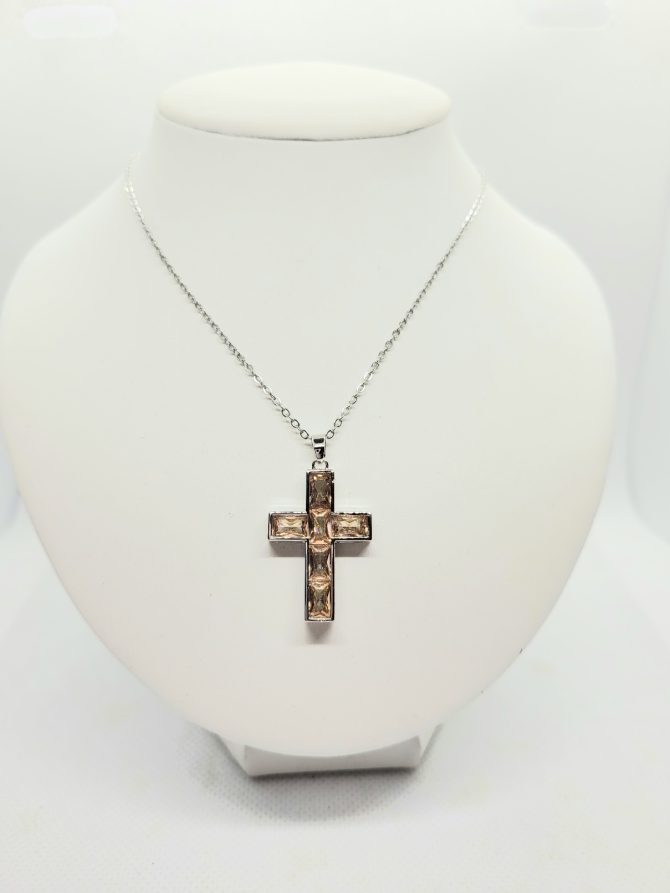 Yellow cross necklace