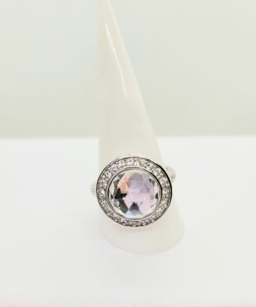 Large clear gem ring