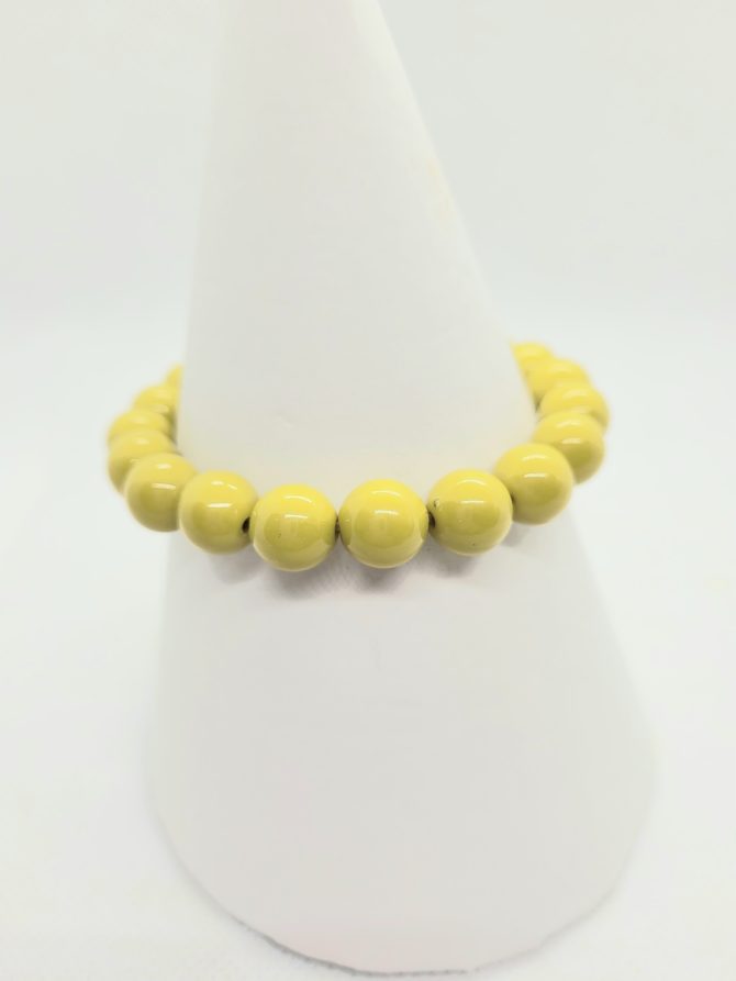 Lime green bead bracelet