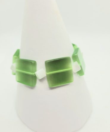 Green squares bracelet