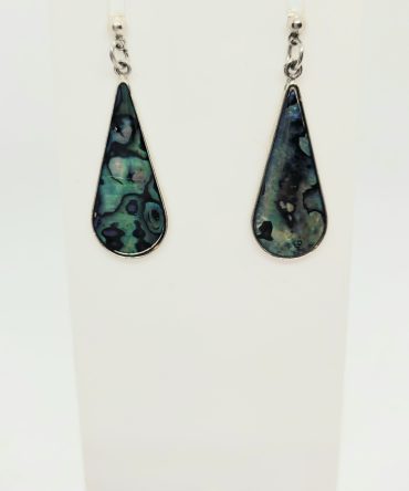 Blue green teardrop earrings