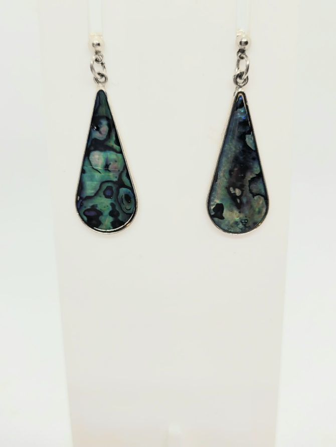 Blue green teardrop earrings