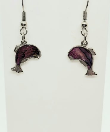 Fish pink earrings