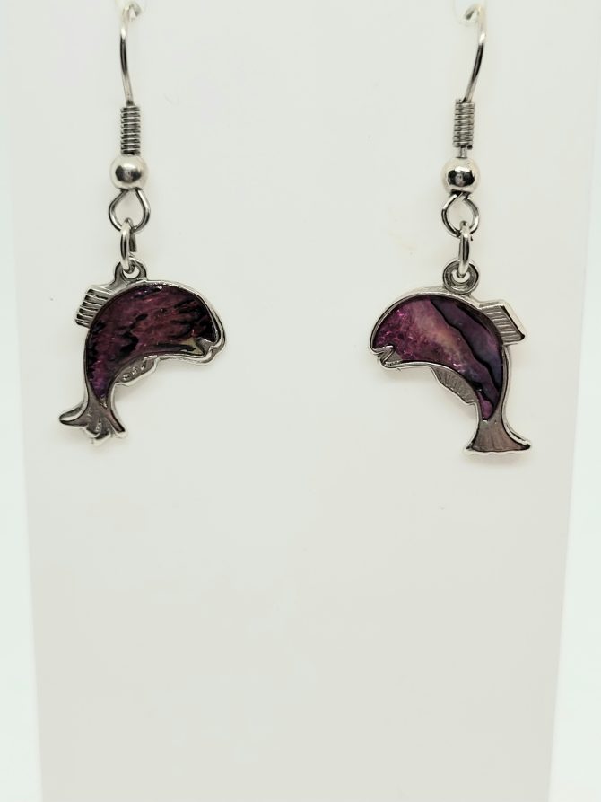 Fish pink earrings