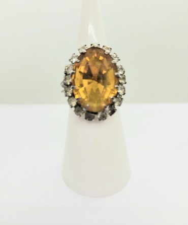 Yellow gem ring vintage