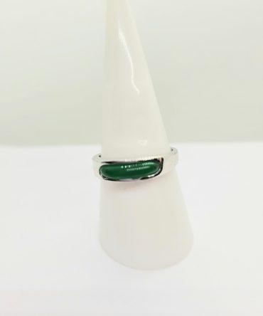 Green silver ring