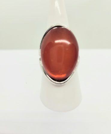 Large red oval ring vintage