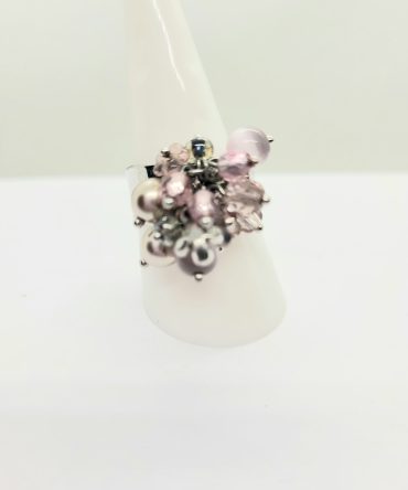 Pink bead ring