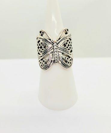 Butterfly silver ring vintage