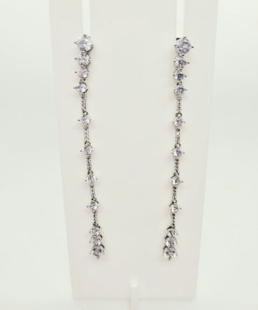 Diamante long drop earrings