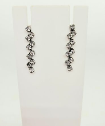 Diamante short drop earrings vintage
