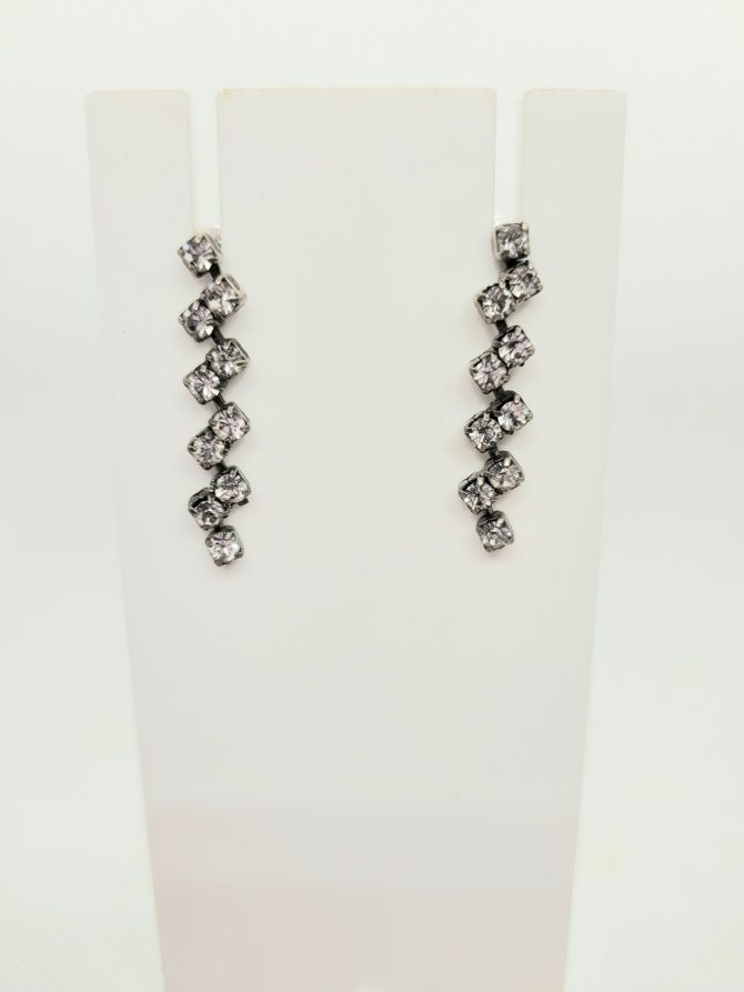 Diamante short drop earrings vintage