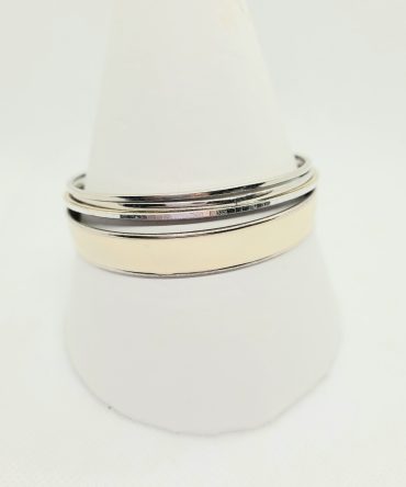 Cream silver bangles