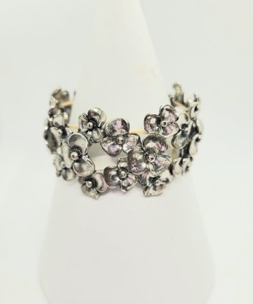 Flower silver bracelet