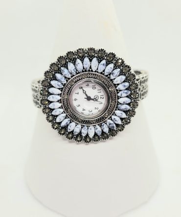 Blue black watch bangle