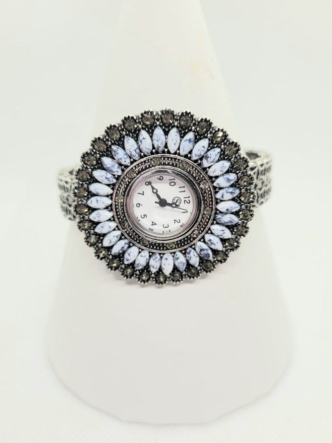 Blue black watch bangle