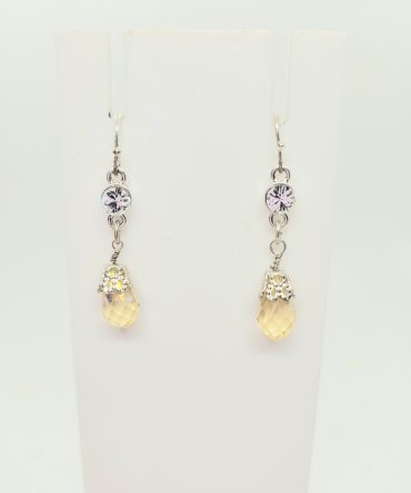 Yellow drop earrings