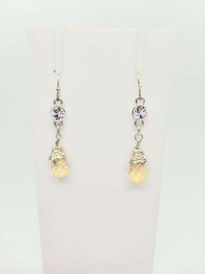 Yellow drop earrings