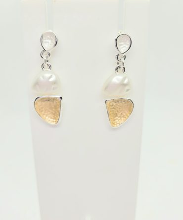 Pearl nugget earrings