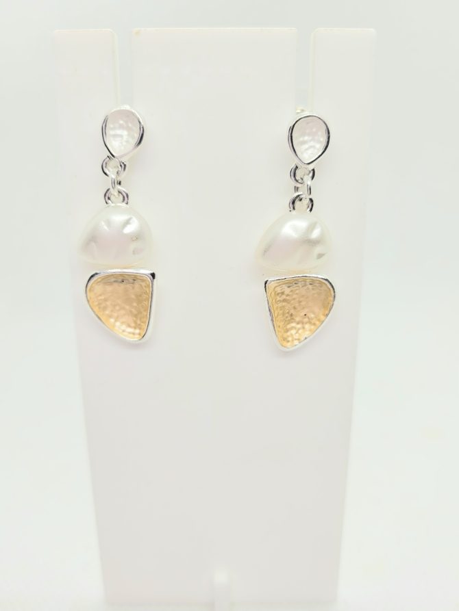 Pearl nugget earrings