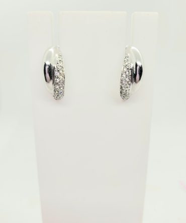 Diamante curve earrings