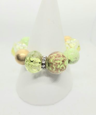 Large green bead bracelet