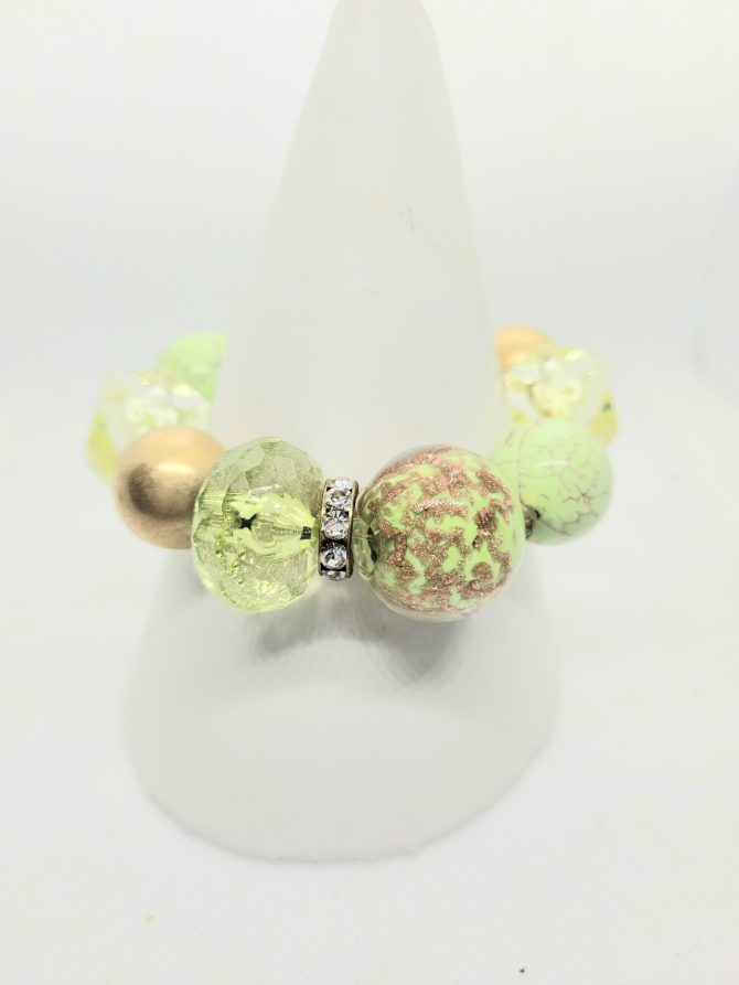 Large green bead bracelet