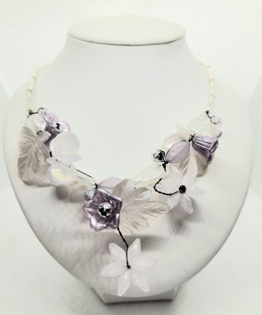 Purple flower necklace