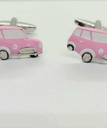 Pink car cufflinks