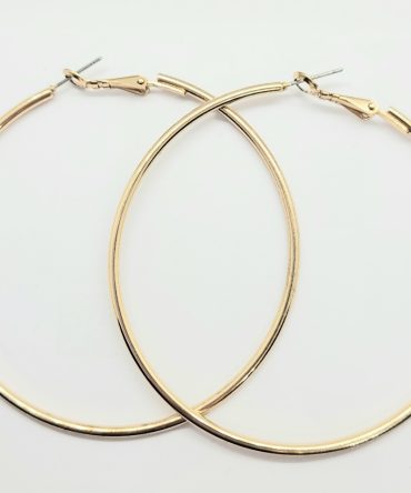 Large gold hoop earrings