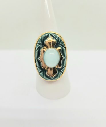 Green gold ring vintage