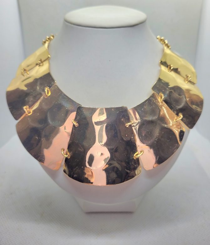 Gold statement necklace