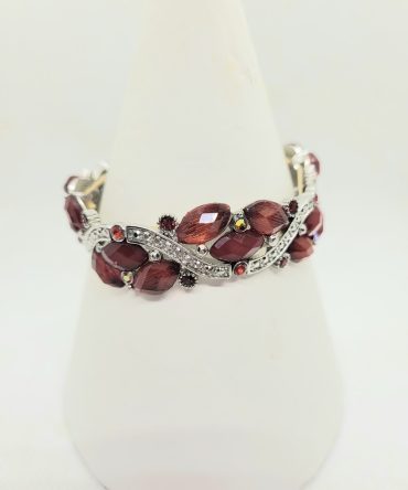 Red silver bracelet