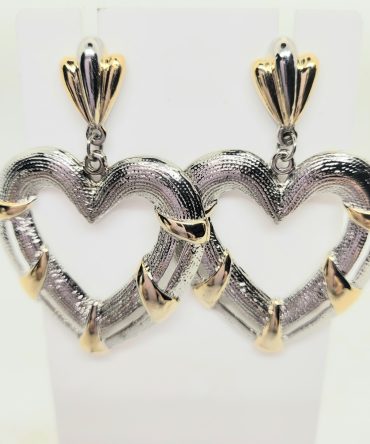 Large heart earrings