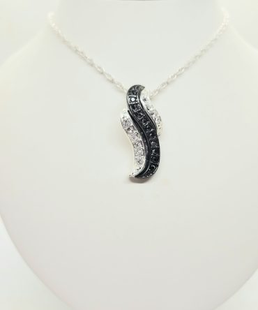 Black crystal necklace