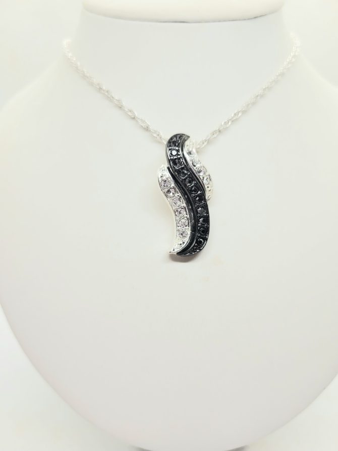 Black crystal necklace