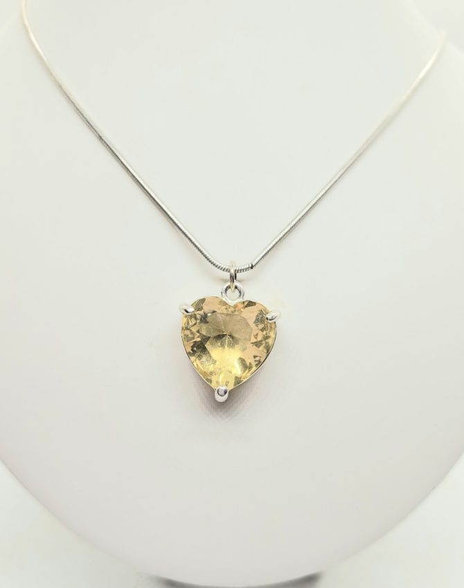 Yellow heart necklace